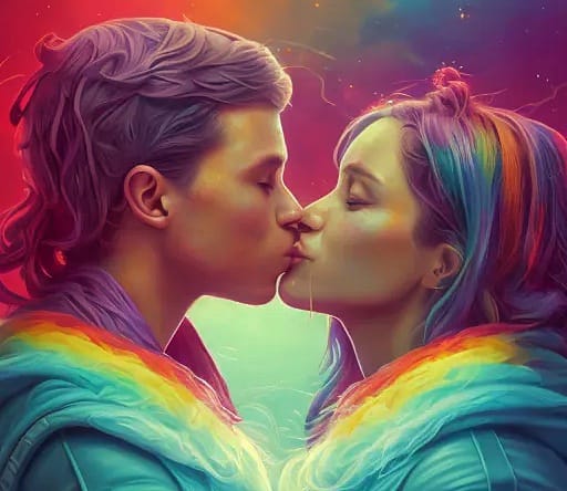 rainbow kiss